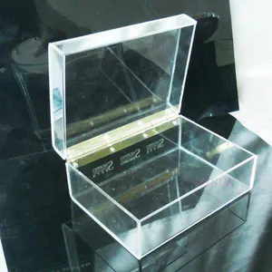 Customized Clear Hinge Perspex Packing Box Custom Luxury Gift Package Box Transparent Acrylic Hinged Box