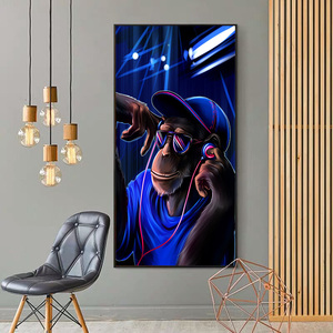 Hiện đại nghệ thuật Pop DJ khỉ tinh thể sứ sơn hiện đại HD in DJ Khỉ đột trang trí nội thất nghệ thuật pha lê sứ sơn - Product Image 4