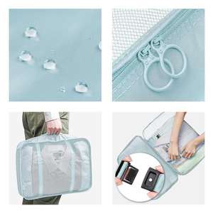 Ensemble de 7 sacs de voyage personnalisés, imperméables et durables, avec séparateurs pour vêtements, chaussures et cosmétiques - Product Image 6