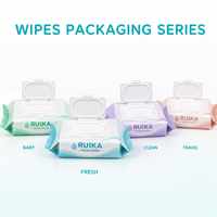Offre Spéciale – Sachets d'emballage personnalisés populaires pour lingettes humides, vides, pour 120 lingettes démaquillantes avec couvercle refermable