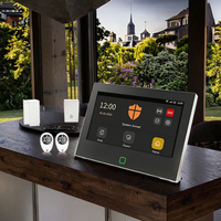 Système d'alarme domestique intelligent sans fil Tuya GSM/WiFi ABS avec écran tactile LCD 4,3 pouces, application Homekit, télécommande, portée de détection de 50 à 100 m