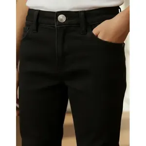 Jeans Adrenaline a gamba dritta per ragazzi, neri, elasticizzati, a vita media, stile casual, 5 tasche - Product Image 5