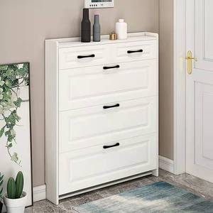 Armoire à chaussures blanche d'entrée étroit, étagère Simple à plusieurs niveaux, rotatif, présentoir à chaussures, armoire de rangement pour enfants, 1 pièce - Product Image 4