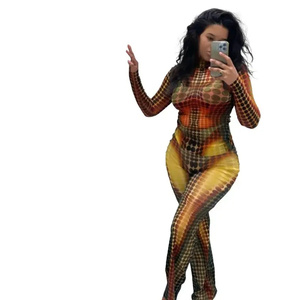 Survêtements <span class=keywords><strong>Amazon</strong></span> Fall Vêtements pour femmes Imprimé numérique Haut à manches longues Slim Dropshipping Fit Pantalons et pantalons pour femmes - Product Image 5