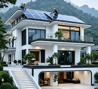 Villa préfabriquée de luxe au design moderne, hôtel modulaire, maison à installation rapide, structure en acier léger, villa préfabriquée 4 chambres