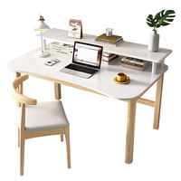 Bureau moderne en bois massif avec étagère de rangement, bureau à domicile et chambre à coucher, table de travail pour étudiants