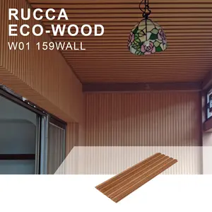 Foshan Rucca Fabrik preis Wpc/Holz Kunststoff Verbund Dekoratives Interieur (Hotel/Restaurant/Krankenhaus/Haus) 159*10mm Wand verkleidung