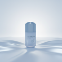 Bouteille de stockage en verre vide de 130 ml avec récipient intérieur pour capsules de soin de la peau, pilules et crème corporelle, logo personnalisé/OEM/vente en gros
