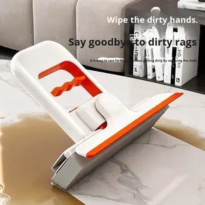 Serpillère de bureau compacte en coton avec essuie-glace, éponge portative sans lavage, absorption d'eau, conception pliable en collodion et plastique pour salle de bain - Product Image 1