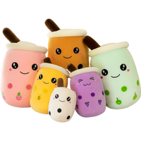 EN STOCK Vente en Gros Peluche Kawaii Mignonne en Forme de Tasse de Perles Jouet en Peluche Thé au Lait Boba, Tailles 24cm, 35cm, 50cm, 70cm