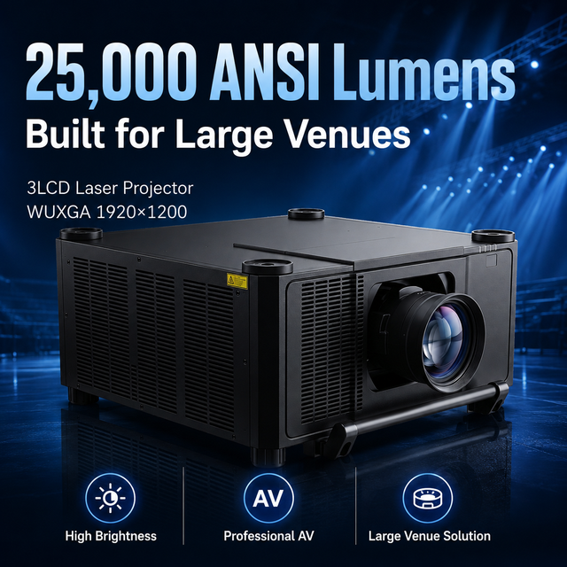 25000 ANSI Lumens 3LCD Laser Projector WUXGA 360 Degree Installation for Immersive Projection and Mapping