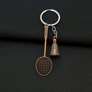Llavero creativo de aleación de zinc con estampado de raqueta de bádminton estilo coreano, colgante deportivo, amuleto para coche o bolso, pequeño regalo al por mayor - Product Image 3