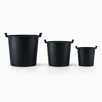 Pot de fleurs en PP pour jardin extérieur, grand format, moderne, minimaliste, léger, durable, de haute qualité, avec drainage, en promotion