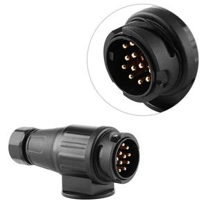 Adaptador para <span class=keywords><strong>Remolque</strong></span> de 12V y <span class=keywords><strong>13</strong></span> Pines, Conector Eléctrico de Plástico de <span class=keywords><strong>13</strong></span> <span class=keywords><strong>Polos</strong></span>, Color Negro - Product Image 6