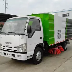 Chinese Factory ISUZU 3cbm Road Sweeping Truck Mini Sweeper Truck Small Street Cleaning Road Sweeping Machine