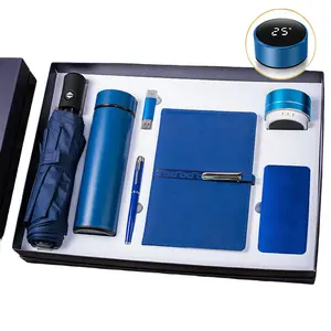 Corporate Manufacturer Gifts Customizable Note Book For Business Office A5 Notebook Gift Set With Pen Thermos Cup And Flash