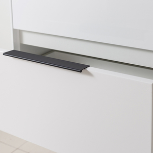 Meubles de vanité reflétés fixés au mur classiques de salle de bains de conception simple avec de doubles éviers - Product Image 3
