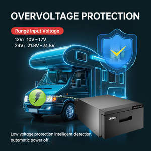 Réfrigérateur tiroir avancé en aluminium 28L 12V 24V DC à faible bruit et refroidissement rapide, réfrigérateur de voiture intégré pour camping-car et motorhome OEM ODM - Product Image 6