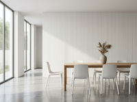 Mur de fond de réception de bureau personnalisé, rénovation murale résidentielle, résistant à l'usure, facile à nettoyer, panneau mural 3D en MDF à ondulations
