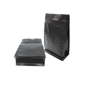 Personnalisé Noir Mat Mylar À Soufflet Scellé Sous Vide Café Gourmand <span class=keywords><strong>Met</strong></span> en Sac Avec la Valve Et le Zip-Lock" - Product Image 2
