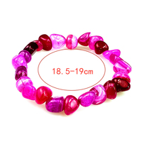 Nouveauté Bracelet élastique réglable en pierres précieuses naturelles faites à la main Bracelet en cristal de cornaline d'irrégularité personnalisé