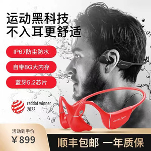 MoreinTech Bone Conduction Headphones Bluetooth 5.3 IPX7 Waterproof Sports Earphones - Product Image 2