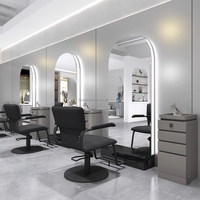 Miroir LED de luxe de haute qualité, station de coiffure, mobilier de salon de beauté, miroir de coiffure