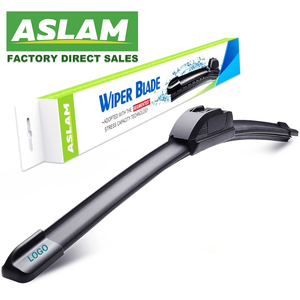 Lame d'essuie-glace universelle ASLAM OEM Factory U-Hook 12"-28" pour VW Jetta Polo Toyota Corolla, en caoutchouc naturel - Product Image 1