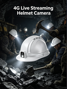 Telecamera per Casco 4G con Integrazione AI e GPS, Streaming Live, Sistema Android per Caschi di Sicurezza per Minatori, Costruttori e <span class=keywords><strong>Vigili</strong></span> <span class=keywords><strong>del</strong></span> <span class=keywords><strong>Fuoco</strong></span> - Product Image 1