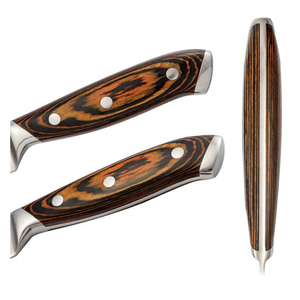 15 Pcs रसोई के चाकू चाकू चोखा के साथ सेट लकड़ी के ब्लॉक के साथ स्टेनलेस स्टील और 6 दाँतेदार स्टेक चाकू - Product Image 5