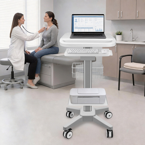 Carrello Informatico Dentale in Alluminio Leggero con Stazione Integrata per Laptop Medicale e Vassoio in ABS, Direttamente dalla Fabbrica - Product Image 3