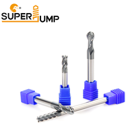 Nouvelle fraise à queue sphérique en carbure de tungstène SUP 58HRC AlTiN, 2 dents, hélice 45°, pour usinage CNC, OEM