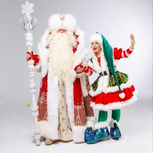 Costume da Babbo Natale per Adulti, Set per Spettacoli di Danza Natalizi, 100% Poliestere - Product Image 4