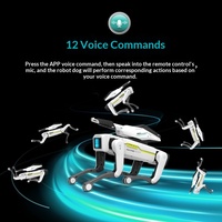 Robot chien IA programmable transfrontalier à quatre pattes, interactif vocal, jouet mécanique intelligent en plastique pour enfants