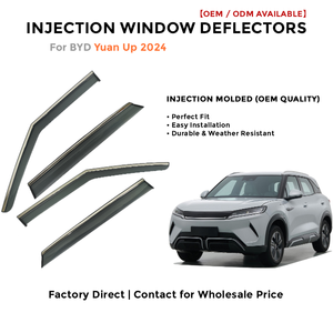 Injection Side Window Deflectors Visor Rain Guards for BYD Yuan Up 2024 Wind Deflector Auto Accessories - Product Image 2
