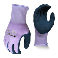 Guantes de Trabajo XINGYU de Látex Recubierto Completamente, Calibre 13, Color Morado, Antideslizantes, con Palma de Látex Espumado, Resistentes al Desgaste, para Hogar, Jardinería y Agricultura