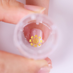 9 Colors Jelly <b>Nail</b> Stamper Heads Plastic Scraper Image Transfer Tool Round Stamping <b>Kit</b> - Product Image 4