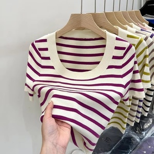Высококачественная дизайнерская трикотажная Женская одежда премиум качества Футболка Модные топы для женщин - Product Image 2