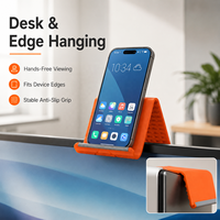 Support de téléphone portable en silicone flexible et pliable, multi-angles, universel, support paresseux portable, support de bureau réglable et enroulable