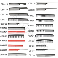 Peigne en fibre de carbone cheveux longs queue pointue coupe de cheveux peigne de salon de coiffure portable