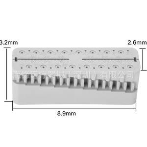 ถาดฆ่าเชื้อสำหรับอุปกรณ์รักษาทางช่องปาก Hai Feng Dental ขนาด 8.9 มม. x 3.2 มม. x 2.6 มม. สำหรับใส่เครื่องมือวัดรากฟัน - Product Image 1