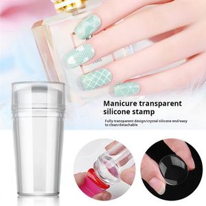 Kit d'estampage d'<span class=keywords><strong>art</strong></span> d'ongle en Silicone Transparent Design français pour <span class=keywords><strong>manucure</strong></span> plaque timbre vernis joint deux côtés Stamper grattoir - Product Image 3