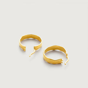 Siren <span class=keywords><strong>Muse</strong></span> Wave Boucles d'oreilles à clipser en argent sterling 925 de luxe minimaliste pour femmes et filles Boucles d'oreilles en plaqué or - Product Image 5