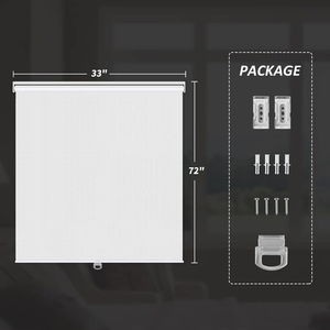 Stores enrouleurs filtrant la lumière sans cordon semi-transparents occultants solaires avec 5% d'ouverture, stores de fenêtre à arrêt libre pour la maison - Product Image 6