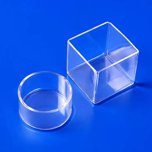 Espectrofotômetro de células de cuvette de vidro óptico UV de quartzo transparente de alsmissão personalizado de laboratório - Product Image 5