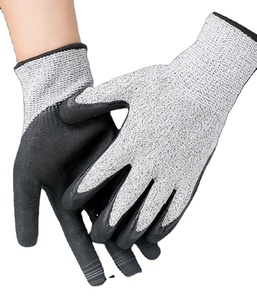 Guantes de 5 niveles resistentes a Cortes, recubiertos de emulsión, lijado y pegado con propiedades antideslizantes y resistentes al aceite - Product Image 4
