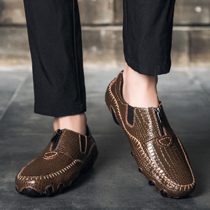 Zapatos de Vestir Clásicos para Hombre, Diseño con Cierre, de Cuero, Formales, para Oficina, Tallas 38-47 - Product Image 3