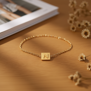 Bracciale in Acciaio Inossidabile con Ciondolo a Forma di Lettera Z 12x14cm, Charm alla Moda - Product Image 2