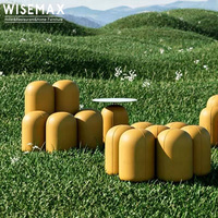 Fauteuil d'appoint WISEMAX FURNITURE au design italien, forme de galet arrondie spéciale, fauteuil rembourré pour salon, appartement