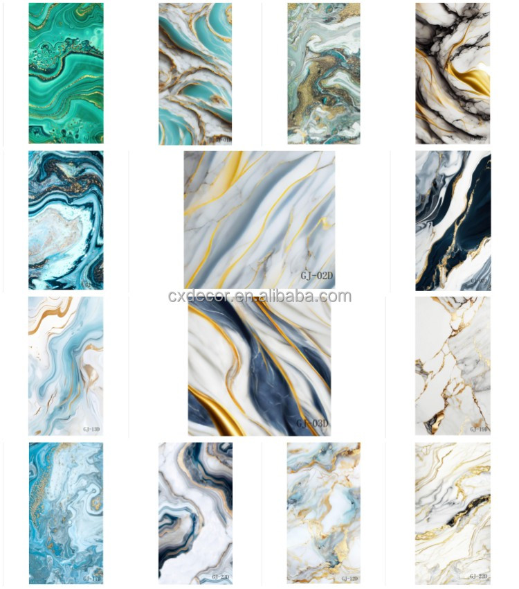 Foglio di marmo in pvc serie floreale